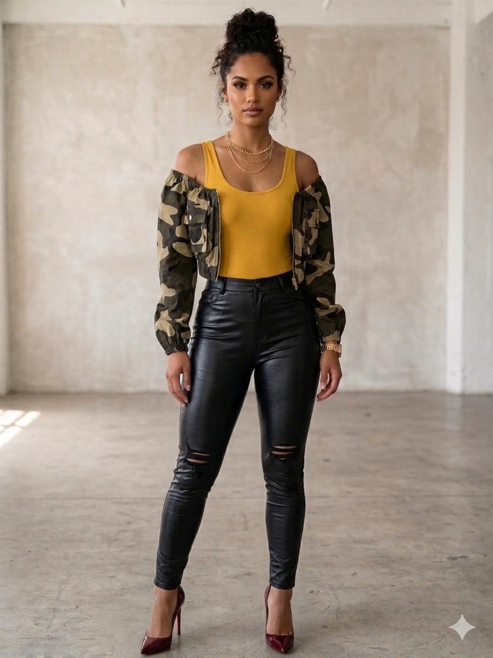 Fashion nova size small camo jacket